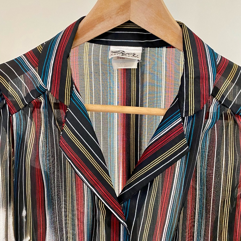 Vintage Byer Sheer Striped Top